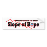 Welcome to the Slope of Hope bumper stickers