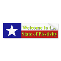 Welcome to the State of Pisstivity Bumper Sticker