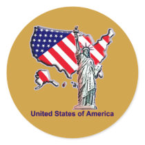 Welcome to the USA Round Stickers