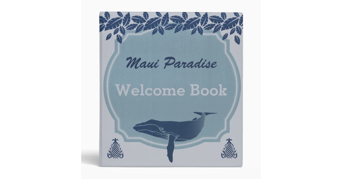 Vacation Rental Island Tropical Binder Zazzle
