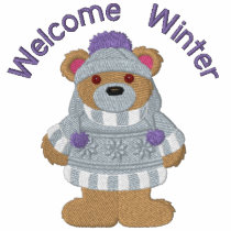 Welcome Winter Bear embroidered shirts by Embroidery4U Welcome Winter Bear embroidered shirts