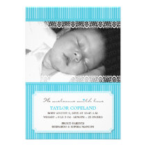 Welcome With Love Modern Baby Birth Announcement
