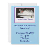 Welcoming our new baby..Jayden Michael Thomas Invite