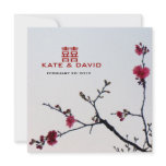Welcoming Spring/Oriental Sakura Double Happiness Invitation