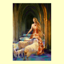 Welcoming the Lambs Fine Art Print