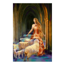 Welcoming the Lambs Fine Art Print