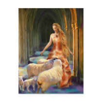 Welcoming the Lambs Postcard by jaisjewels Welcoming the Lambs Postcard