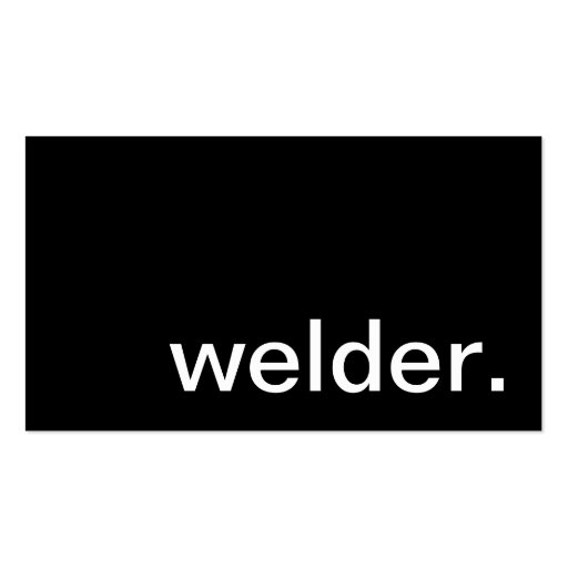 Welder Business Card (front side)