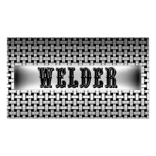 Welder Metal Look Business Card (front side)