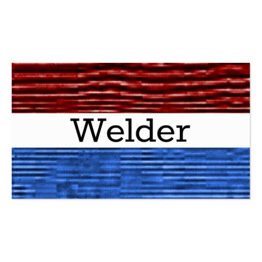 Welder Patriotic Business Card (front side)