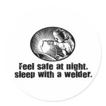 Welder Round Sticker