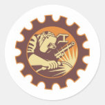 Welder Worker Welding Torch Retro Stickers