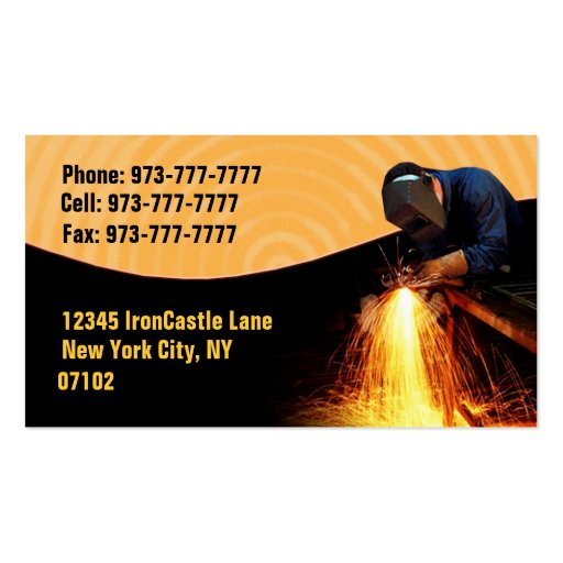 Welders Business Cards (front side)