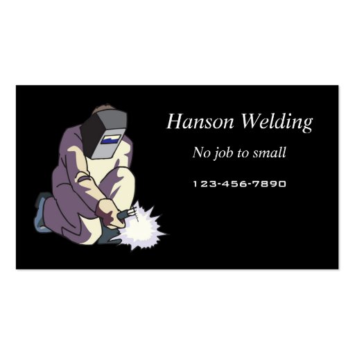 Welding business card (front side)