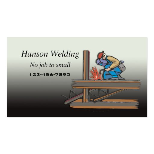Welding business card (front side)