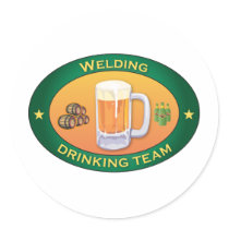 Welding Drinking Team stickers by busybrain Welding Drinking Team stickers