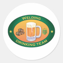 Welding Drinking Team Sticker
