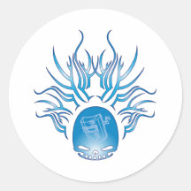 Welding Skull Round Sticker