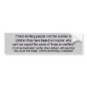 Welfare Funding bumper stickers by StickerManiac Welfare Funding bumper stickers