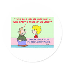 welfare sign up on line stickers