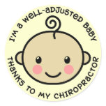 Well-Adjusted Baby Chiropractic Stickers stickers
