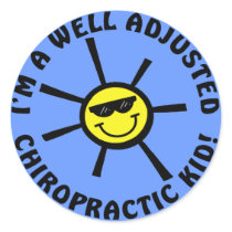 Well Adjusted Chiro Kid Stickers by chiropracticbydesign Well Adjusted Chiro Kid Stickers