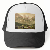 Well and Wetterhorn, Bernese Oberland, Switzerland Trucker Hat