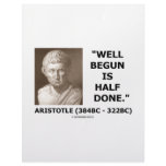 Well Begun Is Half Done (Artistotle) Quote Personalized Letterhead