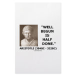 Well Begun Is Half Done (Artistotle) Quote Personalized Stationery