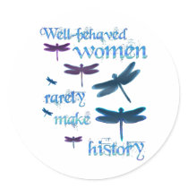 Well-behaved Dragonflies Round Sticker
