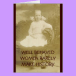 WELL BEHAVED WOMEN - card