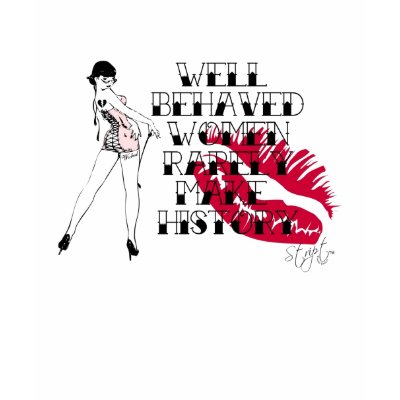  tee with vintage woman wearing a pink corset and tattoo style writing