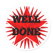 Well Done Star Sticker