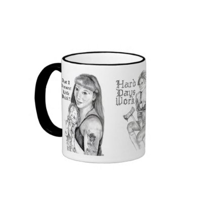 Well hung, hard days work, innocent prick mugs by sajocreations