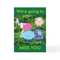 We'll miss you greeting card