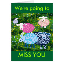 We'll miss you greeting card