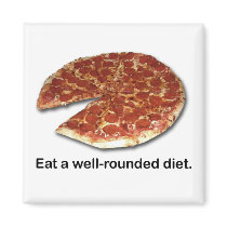 Well-Rounded Diet Square Magnet