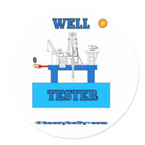 Well Tester, Oil Field Sticker by boozykelly Well Tester, Oil Field Sticker