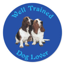 Well Trained (Basset Hound) stickers