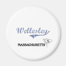 Wellesley Massachusetts City Classic Fridge Magnet