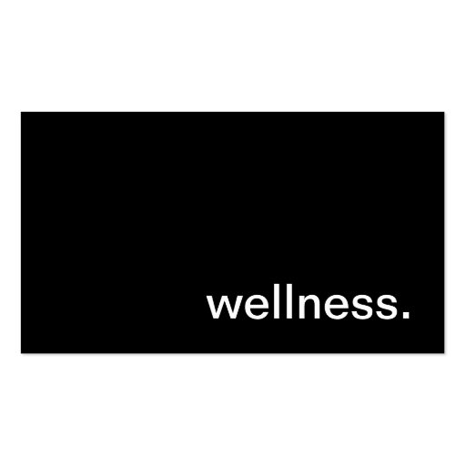 Wellness Business Card (front side)