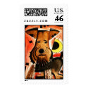 Welsh / Airedale Terrier dk_2005aug8d postage by pugcasso Welsh / Airedale Terrier dk_2005aug8d postage