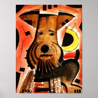 Welsh/ Airedale Terrier Poster