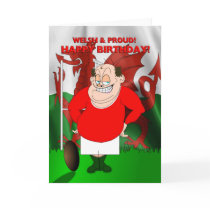 Welsh and Proud Rugby Birthday Card