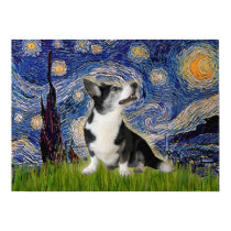 Welsh Corgi Bi Black Starry Night posters by masterpiecedogs Welsh Corgi Bi Black Starry Night posters