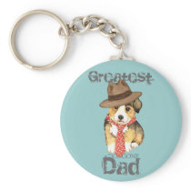 Welsh Corgi Dad Keychains