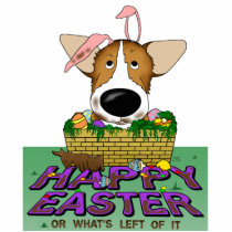 Welsh Corgi Happy Easter Sculpture photo sculptures