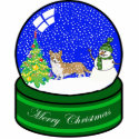 welsh corgi snow globe photo sculptures