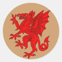 Welsh dragon brown - Customized Stickers