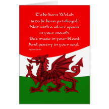 Welsh Dragon Card - Poem by Brian Harris